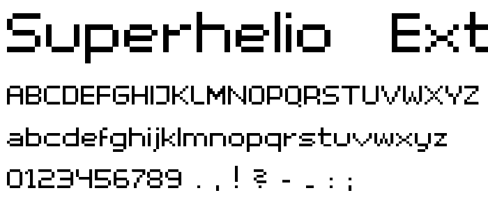 superhelio _extended font